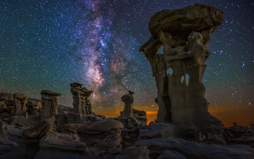 Milky Way over the Bisti/De-Na-Zin Wilderness in New Mexico