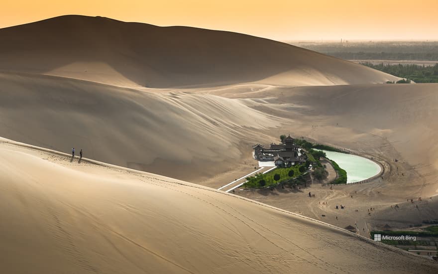 Crescent Lake near Dunhuang, Gansu Province, China