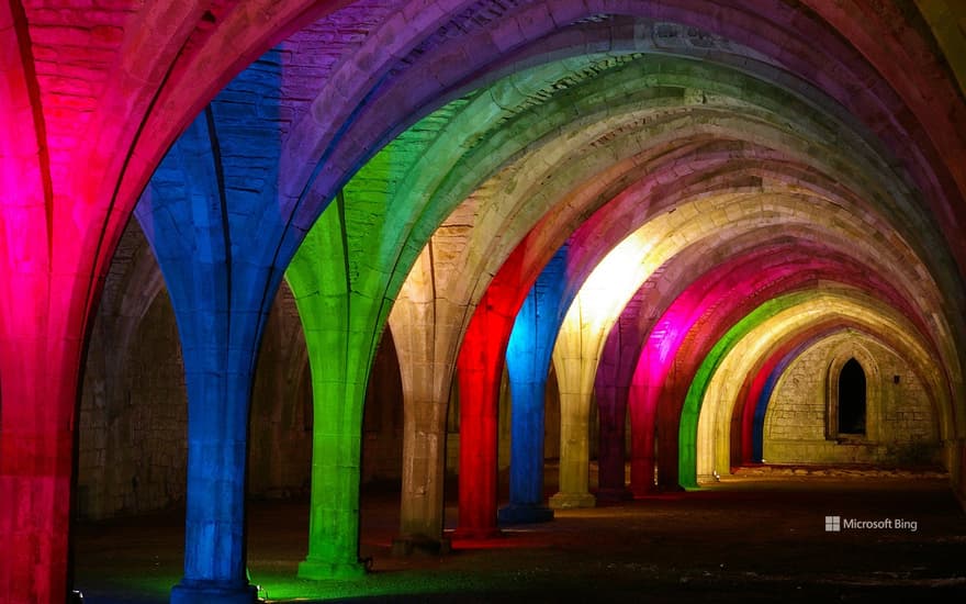 Fountains Abbey cellarium, North Yorkshire