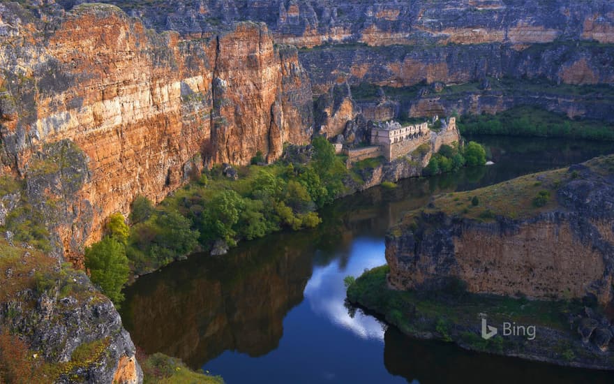 Nuestra Señora de la Hoz, an old monastery in the Duratón River gorge, Segovia, Castile and León, Spain