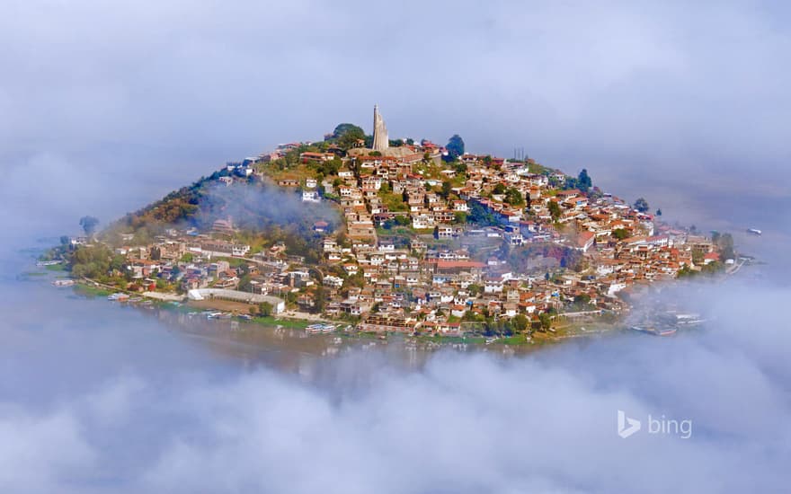 Island of Janitzio in Lake Pátzcuaro, Mexico