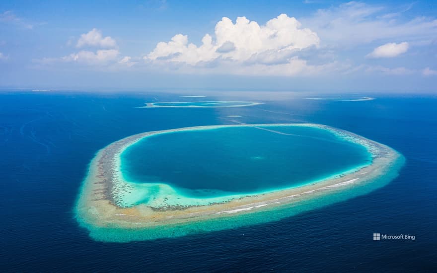 Atolls in Indian Ocean, Maldives