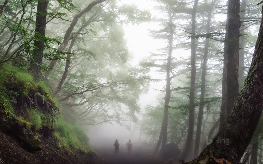 Following the Yoshida Trail on Mount Fuji, Japan