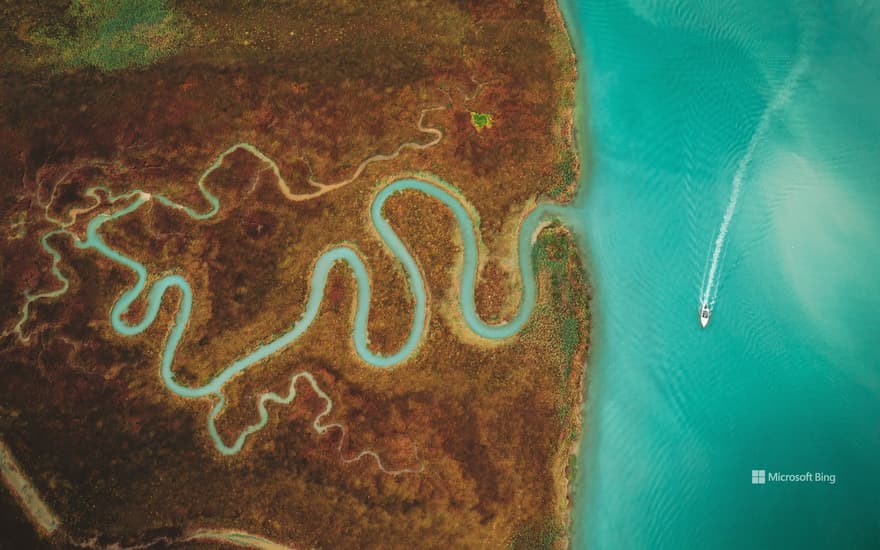 A delta in the Venetian Lagoon, Italy